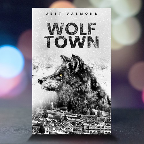 Post-apocalyptic book cover with the title 'Book cover design'