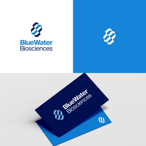 Water brand with the title 'Modern Logo Concept for Bioscience Company'