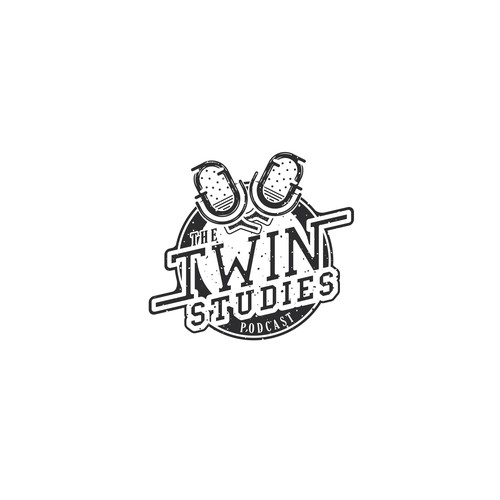 Microphone logo with the title 'Logo for twin Brothers'