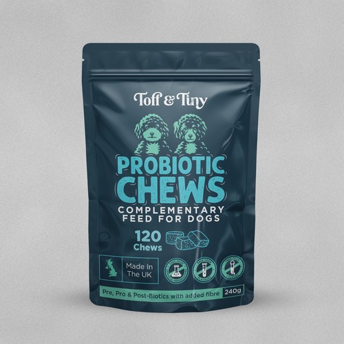 Dog design with the title 'Bag Label Design'