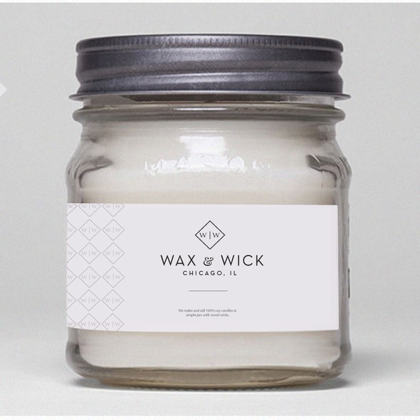 Modern vintage design with the title 'Logo For Wax & Wick ( mens candle)'