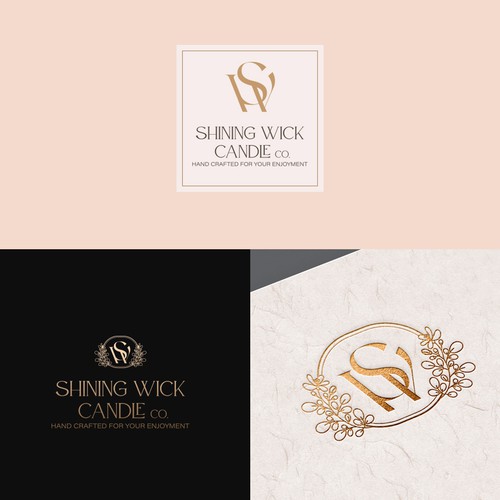 Spa brand with the title 'Luxury and elegant logo for candle company'