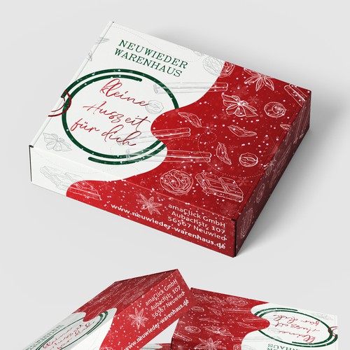 Gift box design with the title 'Christmas Gift Box Packaging Design'
