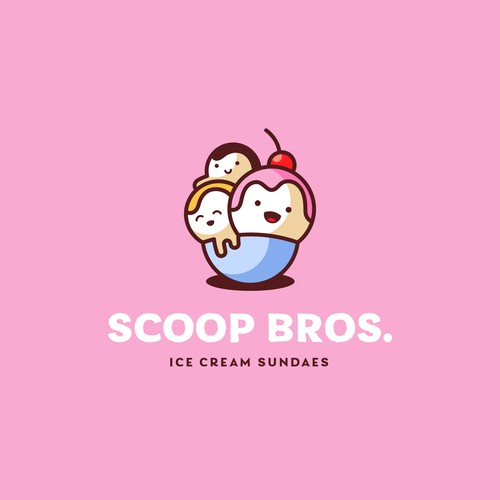 Scoop design with the title 'Ice Cream Shop Logo'