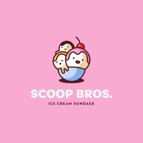Cherry logo with the title 'Ice Cream Shop Logo'