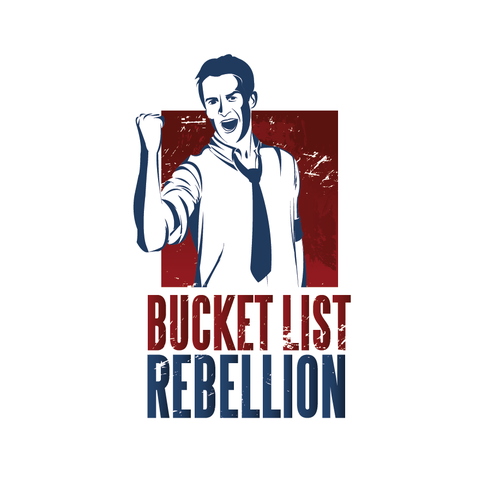 Motivational logo with the title 'Help Bucket List Rebellion with a new logo'