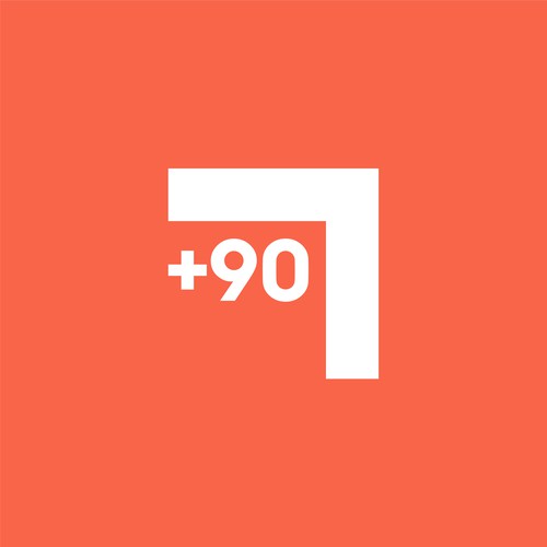 Football design with the title '+90 Logo Brand'