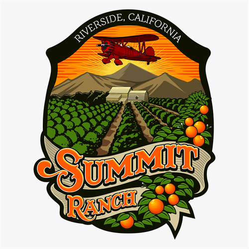 California design with the title 'Logo for a classic style orange orchard. Needs to look great on an orange crate!'