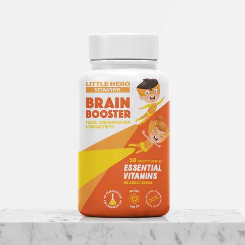 Kids label with the title 'Kids Vitamins'