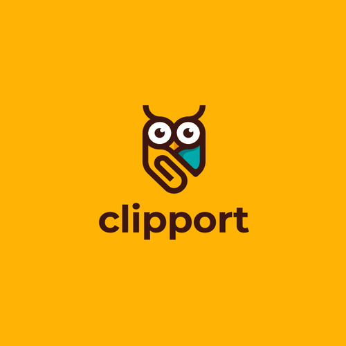 Clip logo with the title 'Fun and Cartoon Design For Clipport'