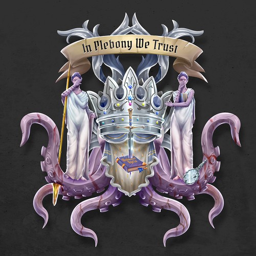 Octopus artwork with the title 'Royal Crest Illustration'