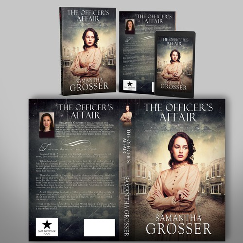 Historical fiction book cover with the title 'WWII fiction book cover design'