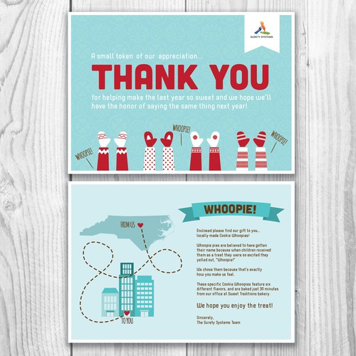 Thank you design with the title 'Holiday Postcard'