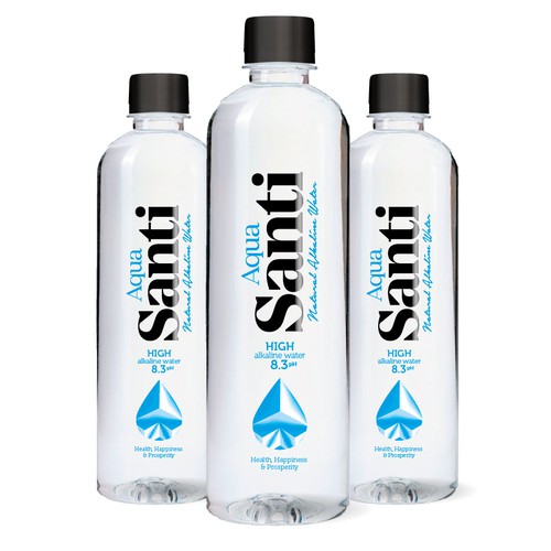 Water label with the title 'Alkaline Water Label '