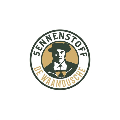 Swiss design with the title 'Sennenstoff Chewing Tobacco Logo Design'