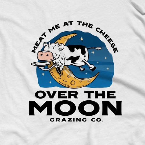 Moo logo with the title 'Fun and catchy logo for grazing box!'