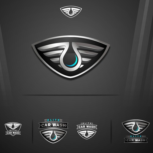 Carwash logo with the title 'Elite Car Wash '