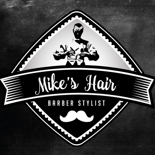 Barber logo with the title 'Logo Design'