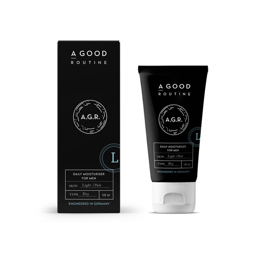 Creative packaging with the title 'Men Skin Care packaging design'