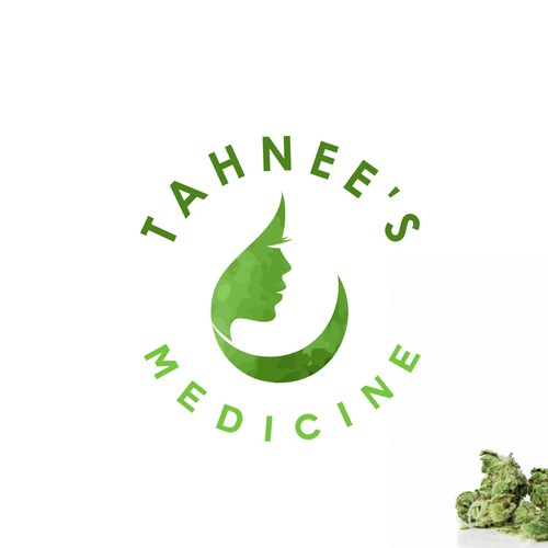 Brand logo with the title 'Logo concept for medical marijuana'