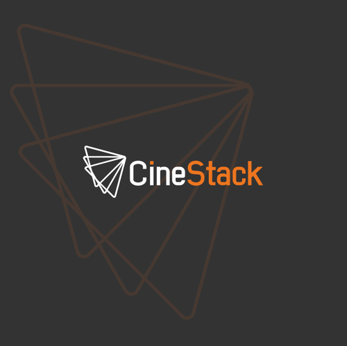 Media brand with the title 'Logo & Branding Identity Concept for CineStack'