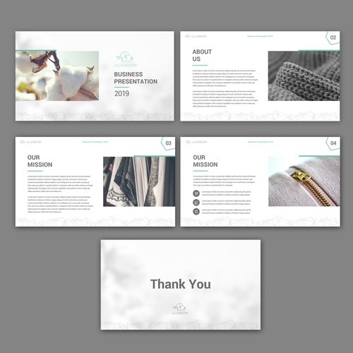 Manufacturing design with the title 'Power Point Deck for Apparel Brand'