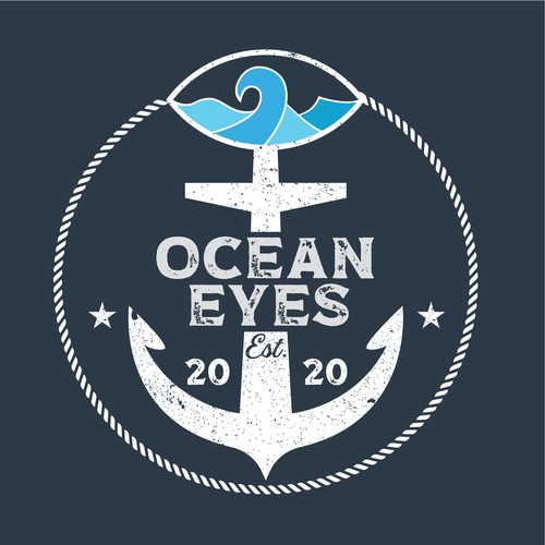 Maritime logo with the title 'Logo concept for a boat'