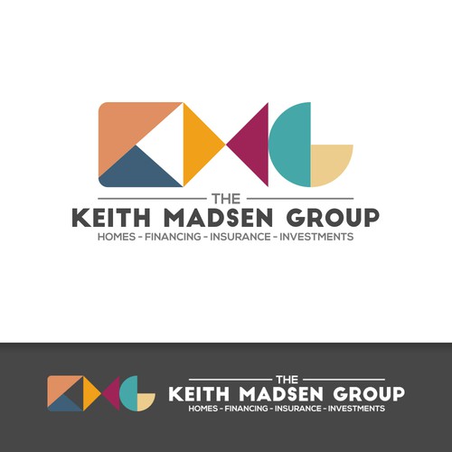 Contrast design with the title 'Geometric innitials'