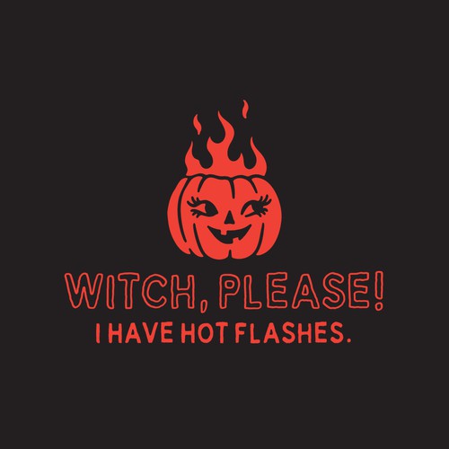 Design with the title 'Fun Design for a Perimenopause Halloween T-Shirt'