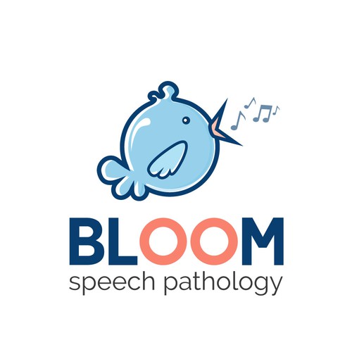 Colorful brand with the title ' Design a fun, professional logo for kids speech pathology business.'