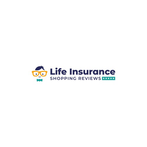 Nerd design with the title 'Bold logo for Life Insurance review company.'