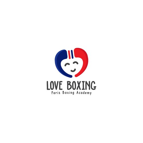 Boxing-gloves logo with the title 'cute logo for boxing'