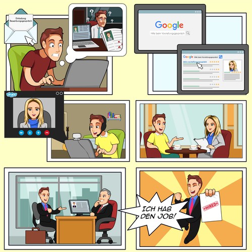 Comic artwork with the title 'comic strip'