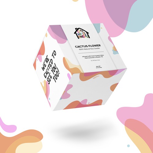 Candle packaging with the title 'Container Candle'