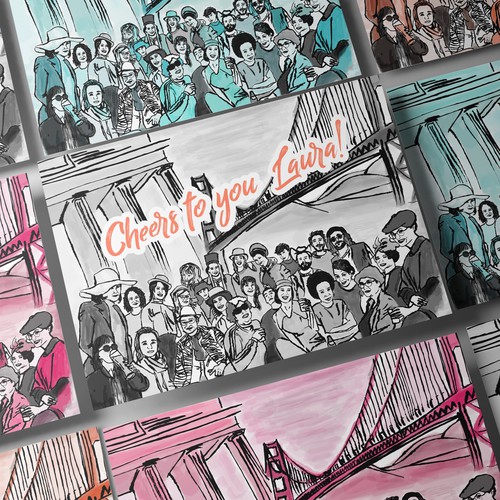 Cheerful design with the title 'Personal Goodbye Card for Employee'