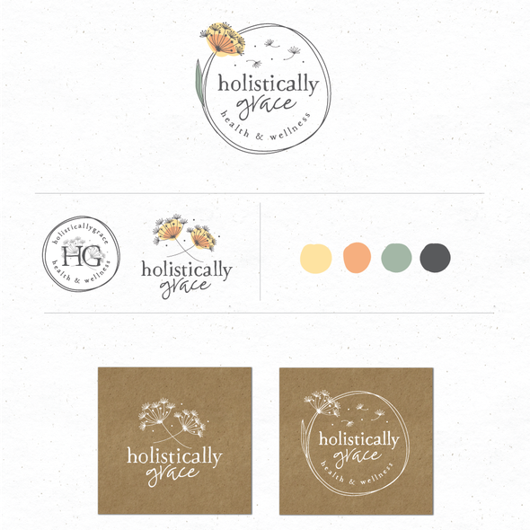 Dandelion logo with the title 'Holistic practice logo.'