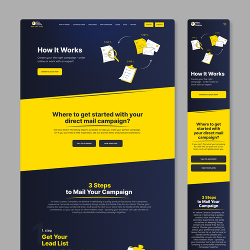 Hand-drawn website with the title 'Webpage design with custom-made hand-drawn elements'