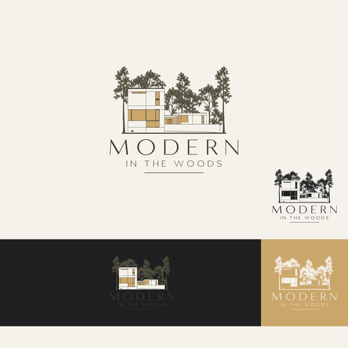 Woods design with the title 'Logo for a real estate company.'