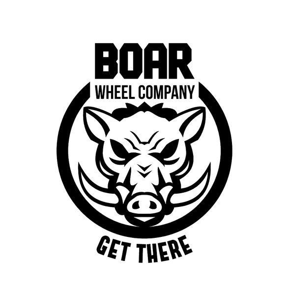 Wild boar logo with the title 'Boar Wheel Company'