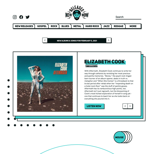 Vintage website with the title 'Vintage record store'
