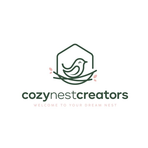 Cozy logo with the title 'cozy nest creators'
