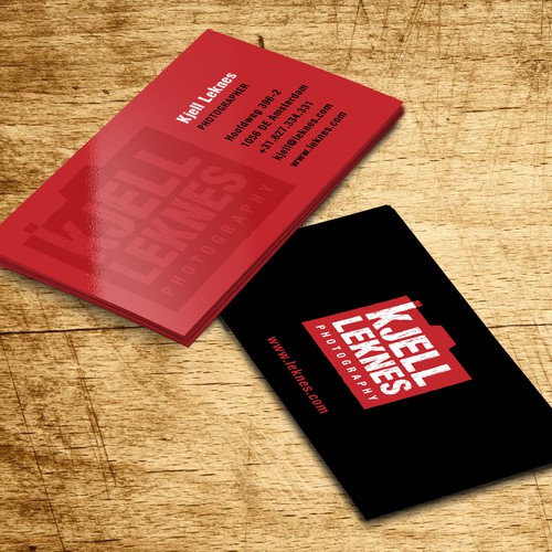 Photographer design with the title 'New logo and business card'
