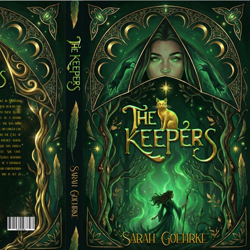 Witch book cover with the title 'Fantasy novel about witches'