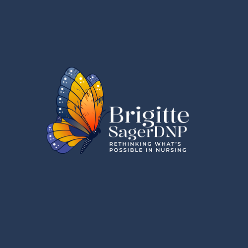 Nursing logo with the title 'Brigitte Sager DNP'