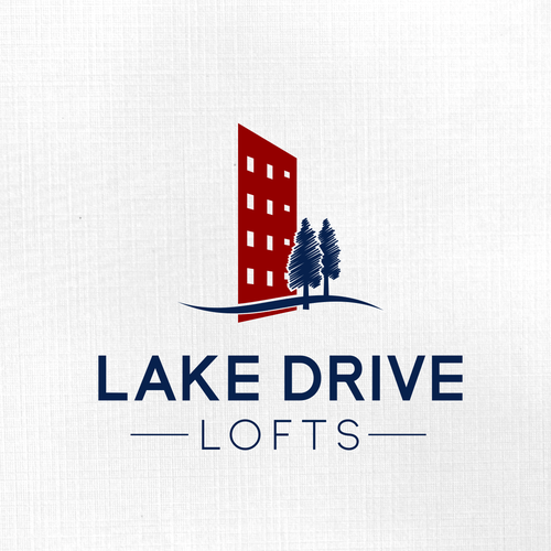 Apartment logo with the title 'Modern luxury apartment complex'