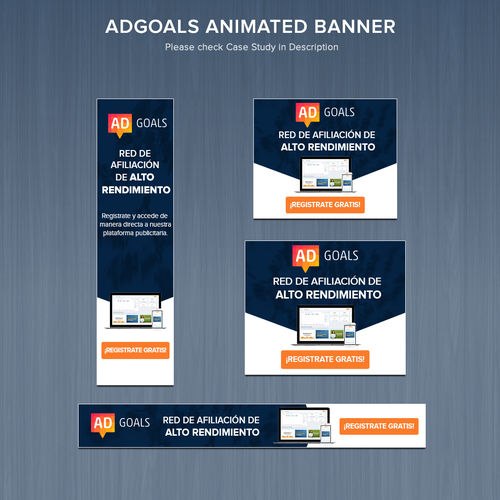 GIF design with the title 'Affiliate Marketing Network Banner ads'