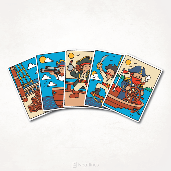 Card game design with the title 'Playing Card Artwork'