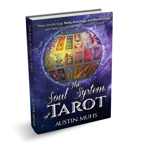 Soul design with the title 'tarot astrology and numerology  The soul system of tarot'