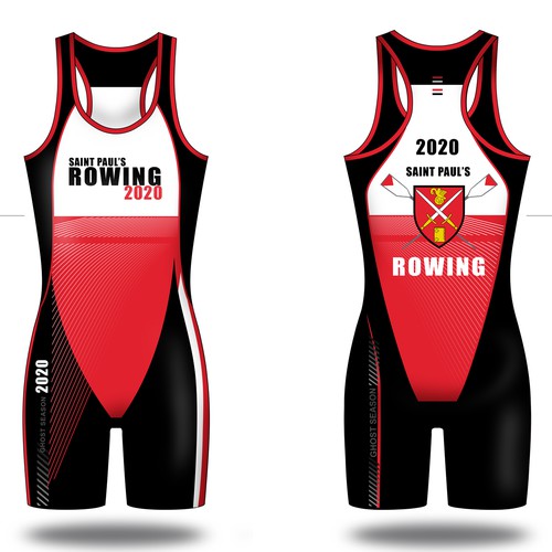 Sportswear design with the title 'Rowing Unisuit'