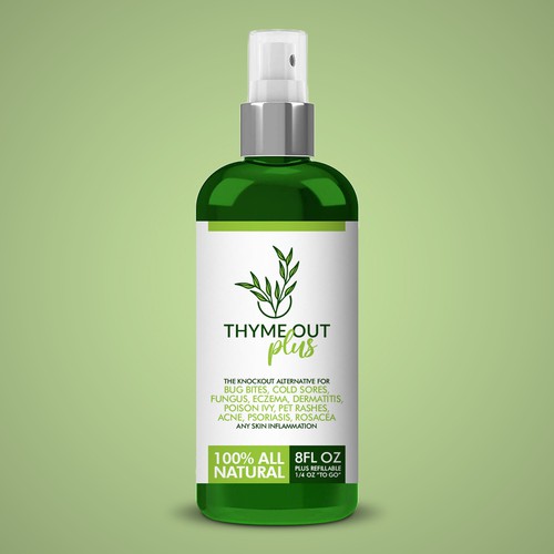 Spray label with the title 'Spray Bottle Label'